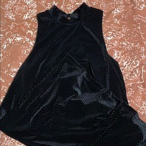 Everly Black Velvet Dress High Neck Sleeveless